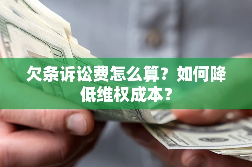 济南欠条诉讼费怎么算？如何降低维权成本？