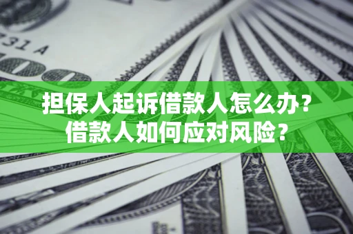济南担保人起诉借款人怎么办？借款人如何应对风险？