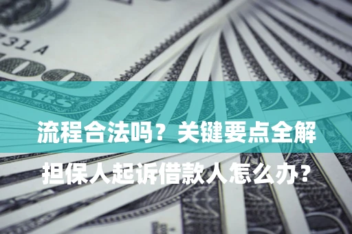 济南

担保人起诉借款人怎么办？流程合法吗？关键要点全解析
