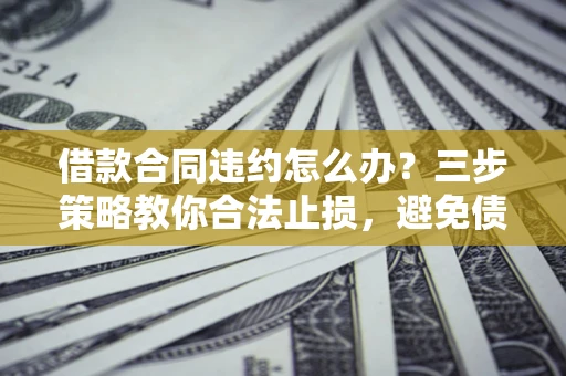 济南借款合同违约怎么办？三步策略教你合法止损，避免债务危机升级