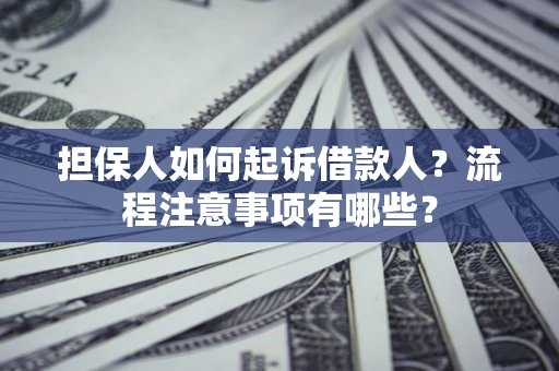 济南担保人如何起诉借款人？流程注意事项有哪些？